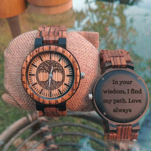 Personalized Tree Of Life Wooden Watch