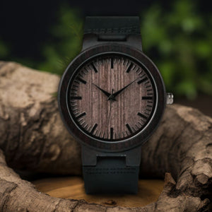 PERSONALIZED WOOD & LEATHER WATCH