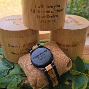 Personalized Handmade Wooden Compass Watch