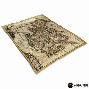 The Viking Era Map Fleece Blanket - vikingenes