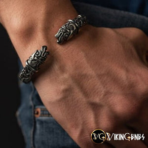 Viking Arm Ring With Odin's Ravens Hugin & Munin - vikingenes