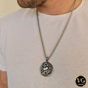 Jormungander Stainless Steel Necklace - vikingenes