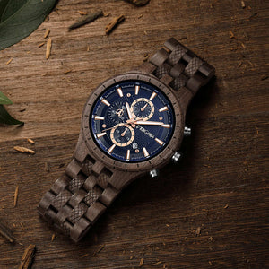 Handcrafted Sydney Personalized Wooden Chronograph Watch