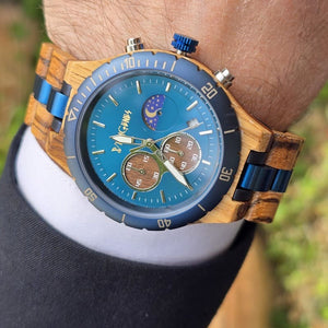 Men’s Engraved Wood Watch