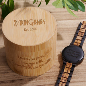 Personalized Viking Compass Vegvisir Handmade Wooden Watch