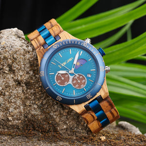 Men’s Engraved Wood Watch