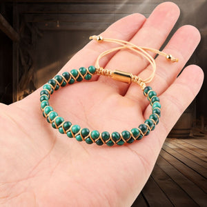 Malachite Stone Beaded Bracelet