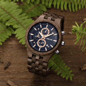Handcrafted Sydney Personalized Wooden Chronograph Watch