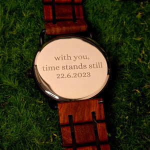 Handcrafted Texas Personalized Wooden Watch
