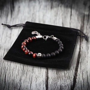 Red Tiger Stone Beaded Bracelet