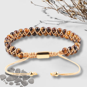 Brown Tiger Eye Stone Beaded Bracelet