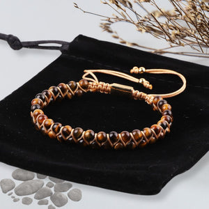 Brown Tiger Eye Stone Beaded Bracelet