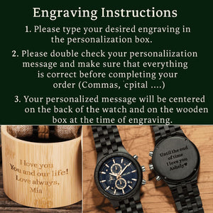 Handcrafted Phoenix Personalized Wooden Watch