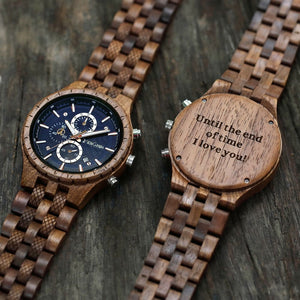 Handcrafted Sydney Personalized Wooden Chronograph Watch
