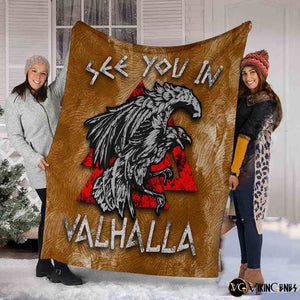 See You In Valhalla Fleece Blanket - vikingenes