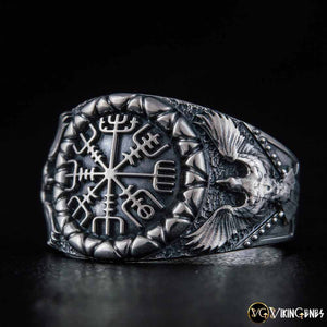 Vegvisir Symbol & Odin's Ravens Ring - vikingenes
