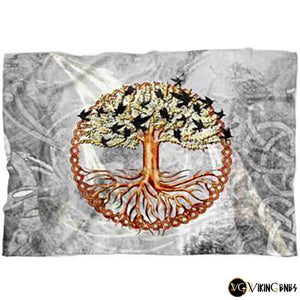 Tree Of Life Yggdrasil Fleece Blanket - vikingenes