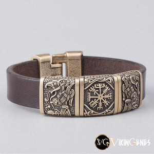 Viking Bracelet of Hugin - Vegvisir - Munin - vikingenes