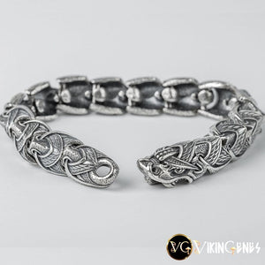 NOT FOR SALE!!!!!!! 925 Sterling Silver Jormungandr Wristband NOT FOR SALE!!!!!!! - vikingenes