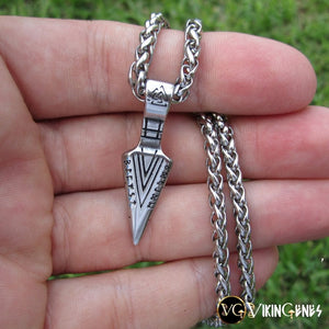 Odin's Gungnir Spear Head Handmade Necklace - vikingenes