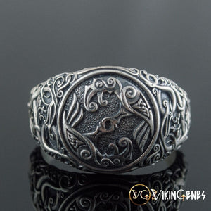 Odin's Ravens Sterling silver Ring - vikingenes