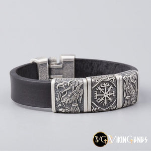 Viking Bracelet of Hugin - Vegvisir - Munin - vikingenes