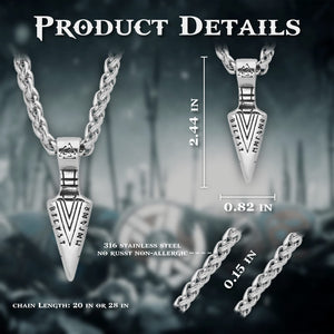 Odin's Gungnir Spear Head Handmade Necklace - vikingenes