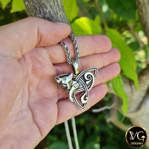 Freya's Cat Stainless Steel Necklace - vikingenes